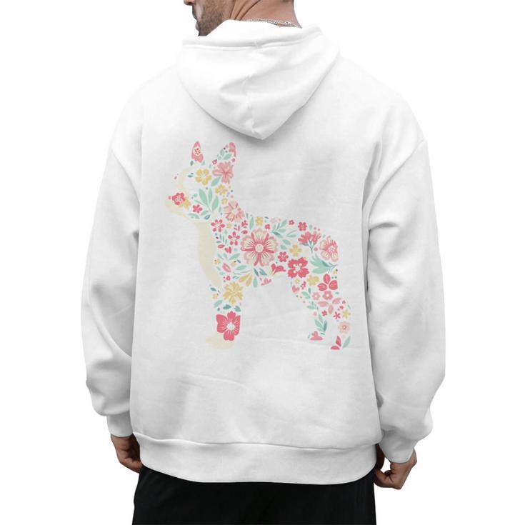 Floral FLower Boston Terrier Mom Grandma Men's Hoodie Back Print