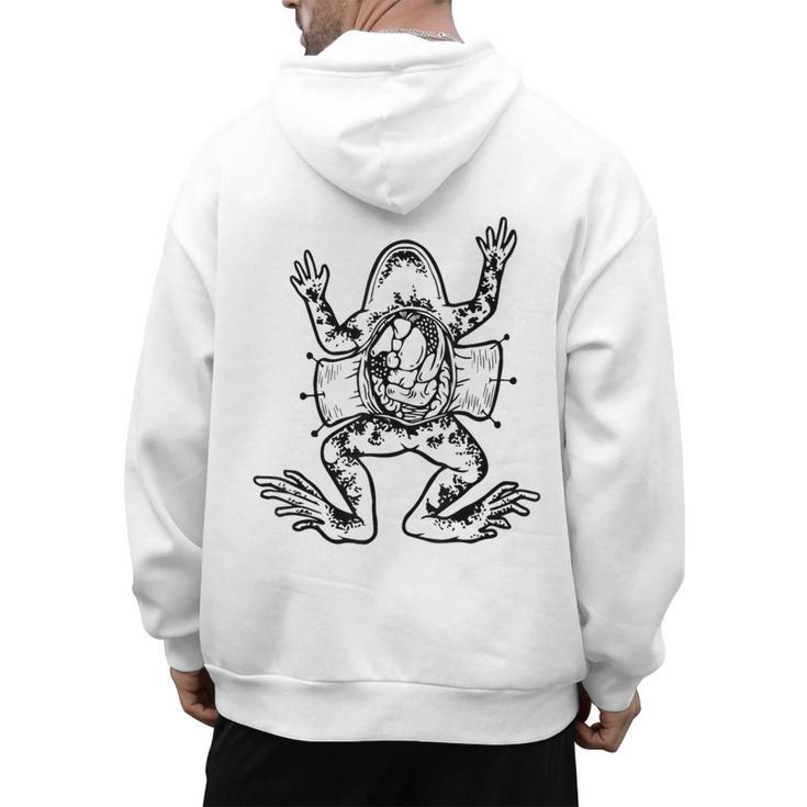 Frog Dissection Biology Anatomy Lab Science Teacher Men's Hoodie Back Print