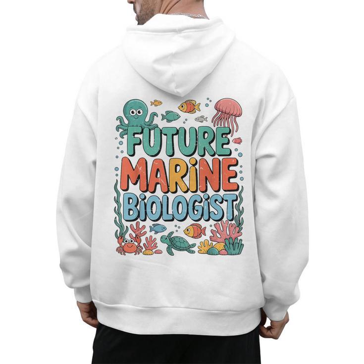 Future Marine Biologist Student Biology Teacher Kids Men's Hoodie Back Print