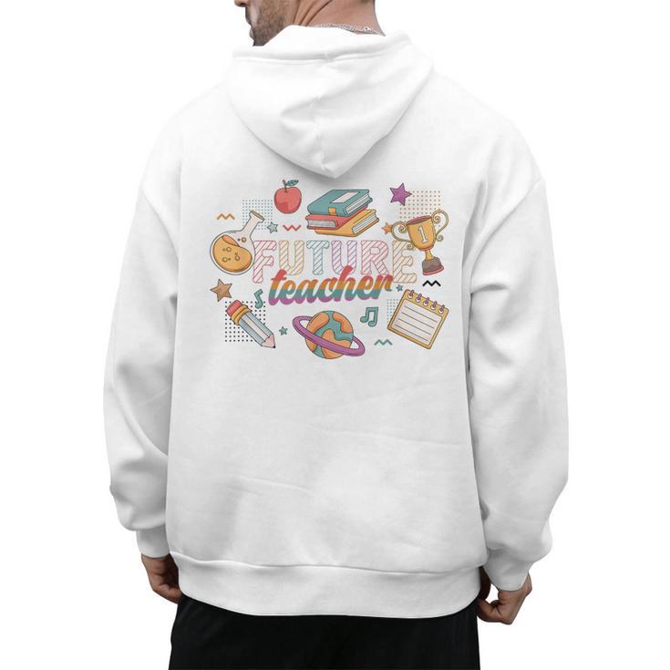 Future Teacher Costume For Kids Men's Hoodie Back Print