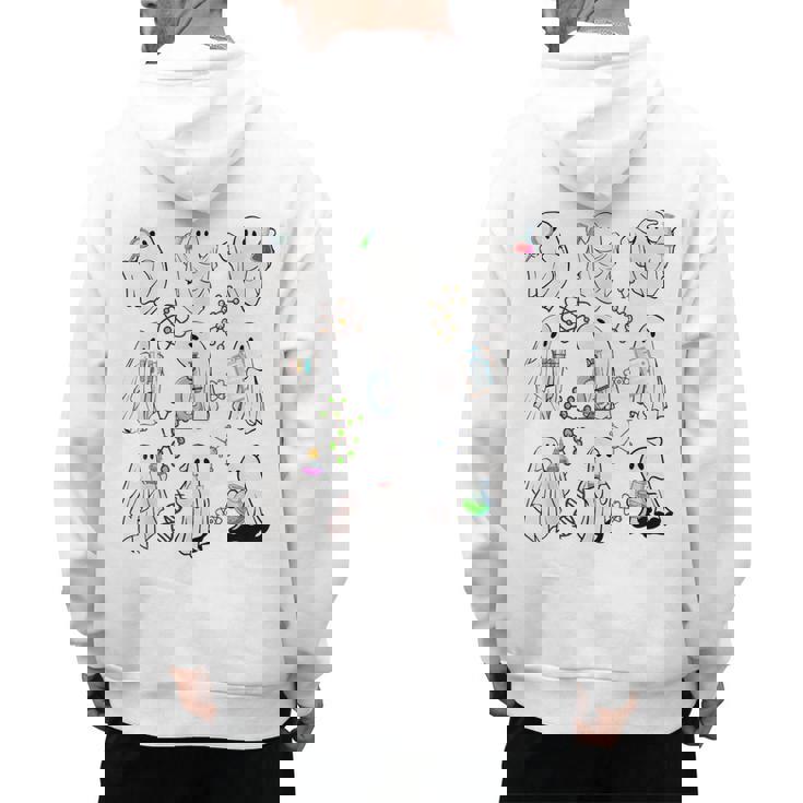 Ghost Science Teacher Chemistry Laboratory Halloween Costume Men&#x27;s Hoodie Back Print