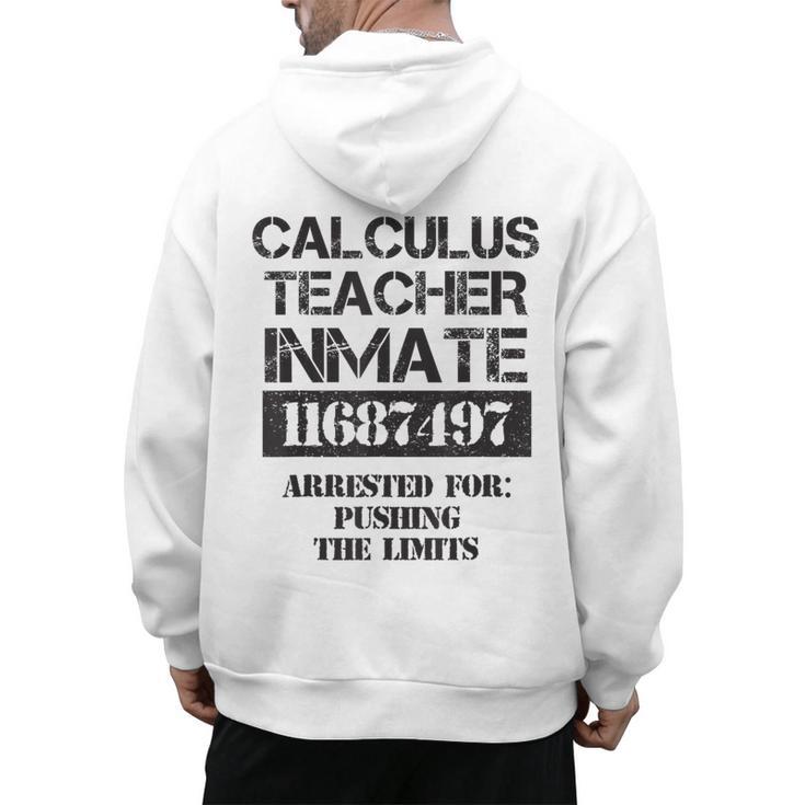 Halloween Calculus Teacher Prisoner Costume Men's Hoodie Back Print