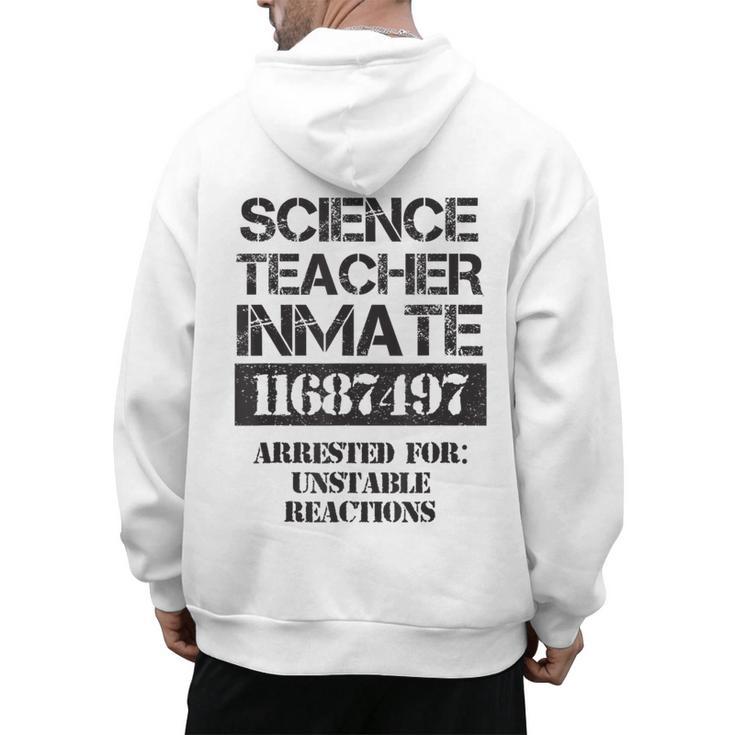 Halloween Science Teacher Prisoner Costume Men's Hoodie Back Print