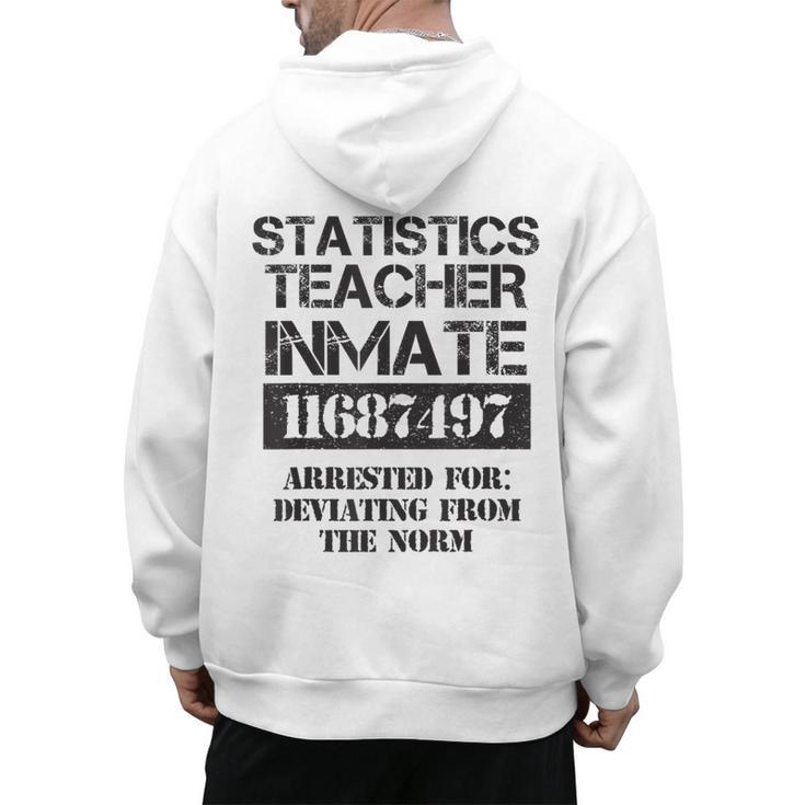 Halloween Statistics Teacher Prisoner Costume Men's Hoodie Back Print