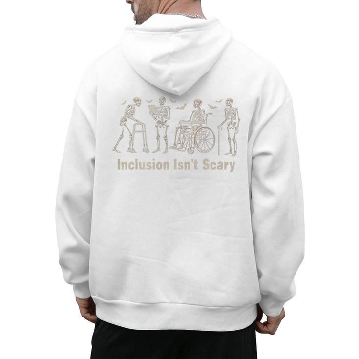 Inclusion Isn't Scary Skeleton Halloween Sped Teacher Premium Tri-Blend Men's Hoodie Back Print