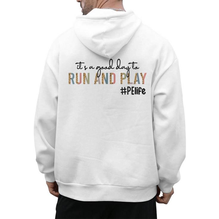 It's a Good Day To Run And Play Leopard PE Teacher Life Men's Hoodie Back Print, Pe Teacher Gifts, trending gift It's a Good Day To Run And Play Leopard PE Teacher Life Men's Hoodie Back Print, Pe Teacher Gifts, trending gift