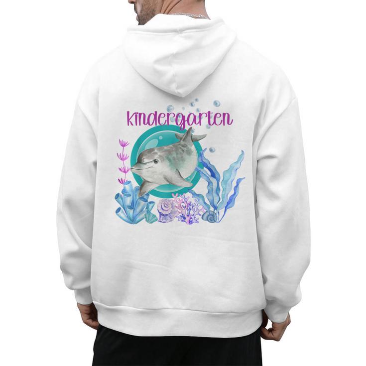 Kindergarten Teacher Dolphin Ocean Life Teaching Team Spirit Men's Hoodie Back Print