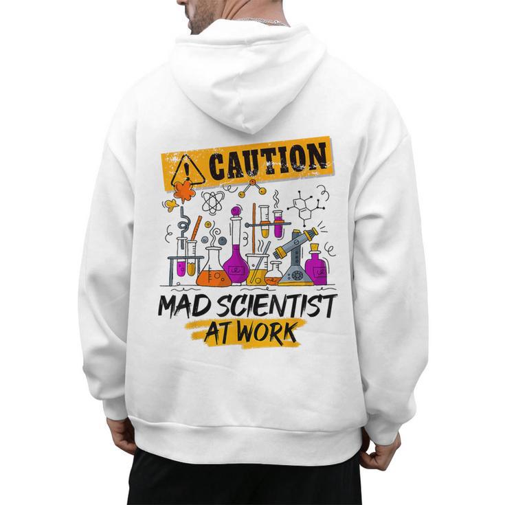 Mad Scientist Halloween Costume Science Teacher Men's Hoodie Back Print