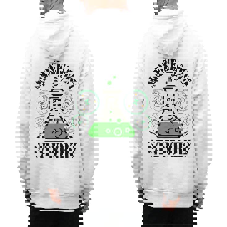 Mad Scientist Science Teacher Halloween Costume Teen Girls Men&#x27;s Hoodie Back Print