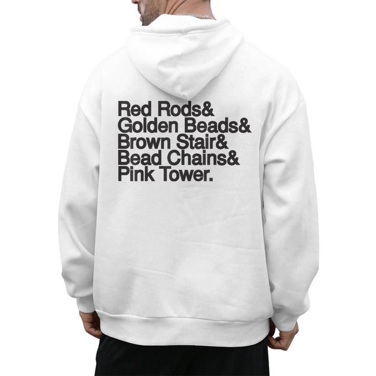 Montessori Helvetica Education Teacher Men's Hoodie Back Print