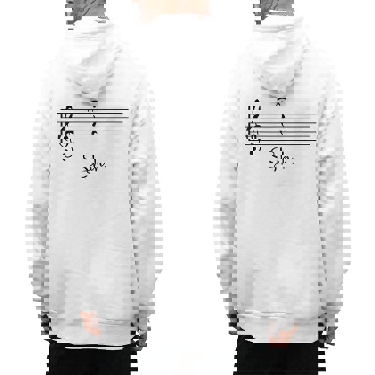 Music Notes Shirt Shh Quarter Fermata Teacher Men&#x27;s Hoodie Back Print, trending gift