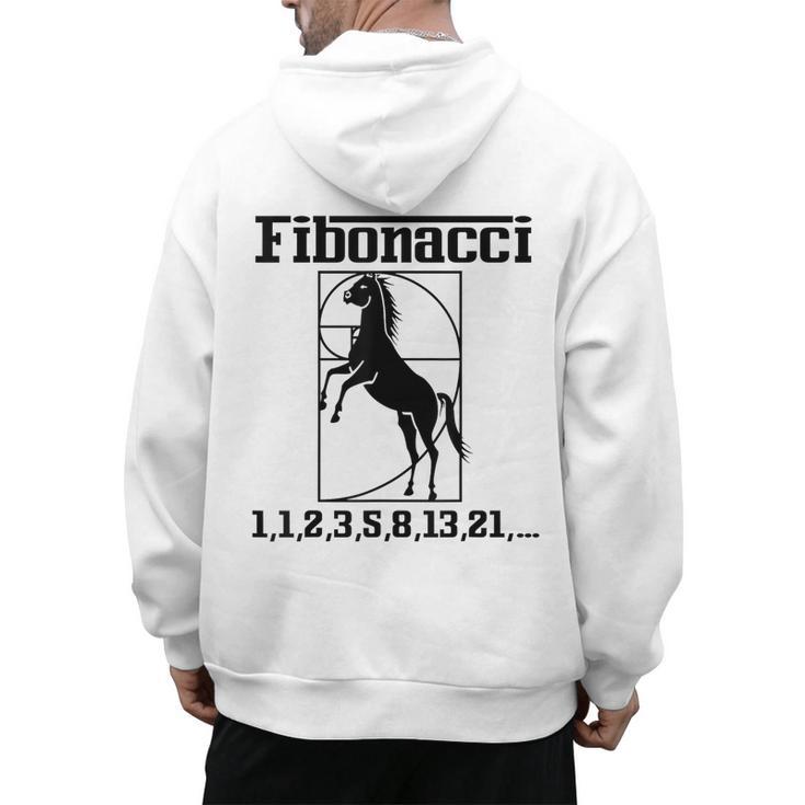 Nerdy Fibonacci Racing Car Horse Math Teacher Men Women Girls Kids Men's Hoodie Back Print