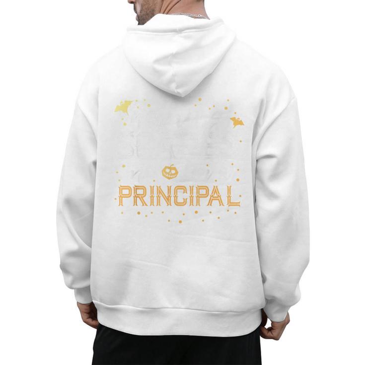 Nothing Scares Me I'm A Principal Teacher Halloween School For Men Women Kids Men's Hoodie Back Print