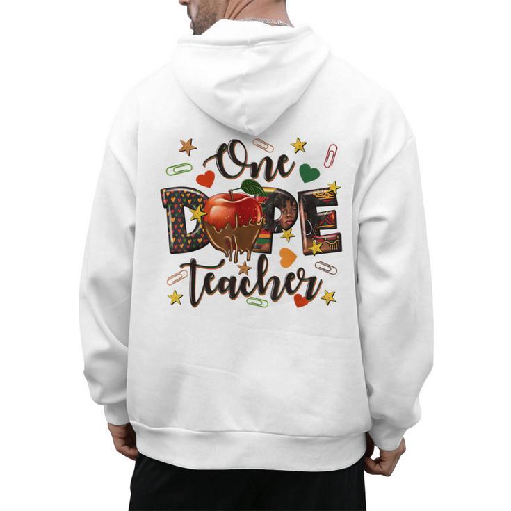 One Dope Teacher Men's Hoodie Back Print