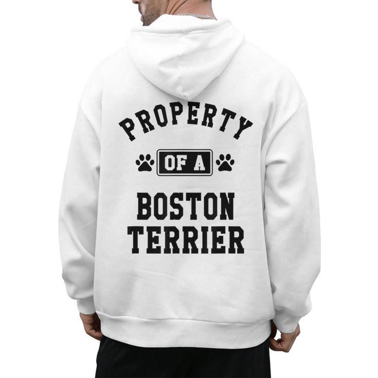 Property Of Boston Terrier Boston Terrier Shirt Men's Hoodie Back Print