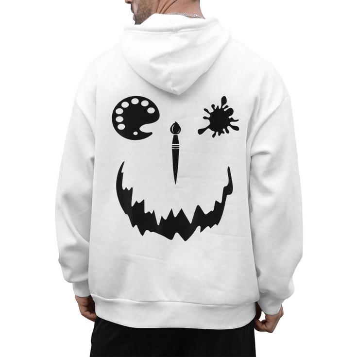 Pumpkin Artist Halloween Art Teacher Men's Hoodie Back Print