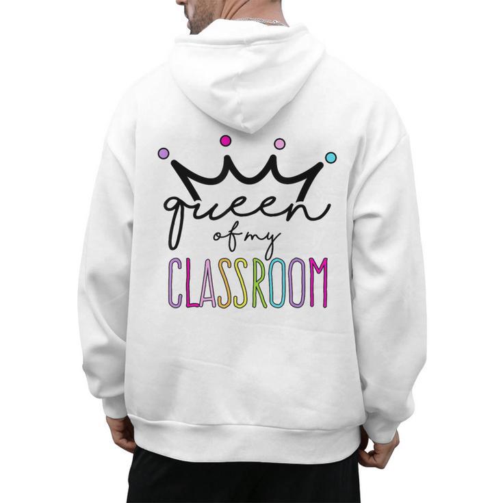 Queen Of My Classroom Colorful Teacher For Men Women Men's Hoodie Back Print