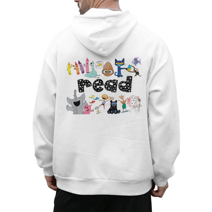 Read Children's Books Teacher Men's Hoodie Back Print