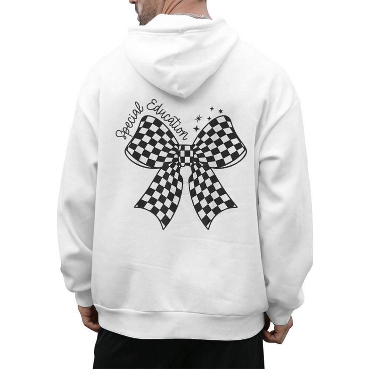 Retro Special Education Squad Coquette Bow SPED Teacher Men's Hoodie Back Print