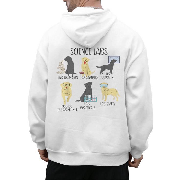 Science Labs Dogs Labrador Retriever Science Teacher Men's Hoodie Back Print