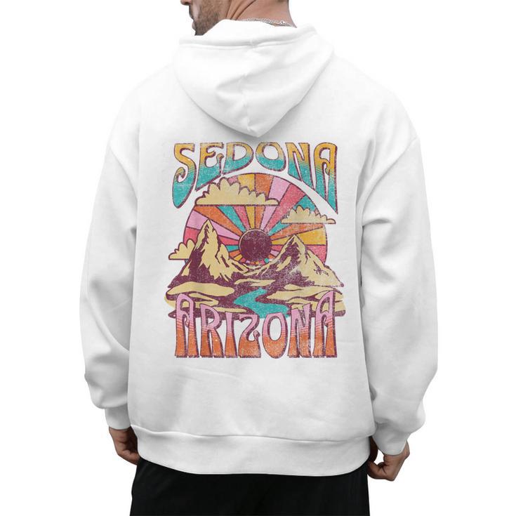 Sedona Arizona Nature Hiking Mountains Outdoors Vintage Men's Hoodie Back Print