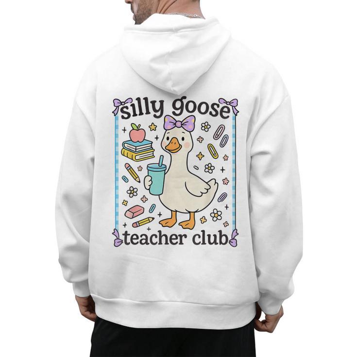 Silly Goose Teacher Club Silly Goose For Teacher Men's Hoodie Back Print