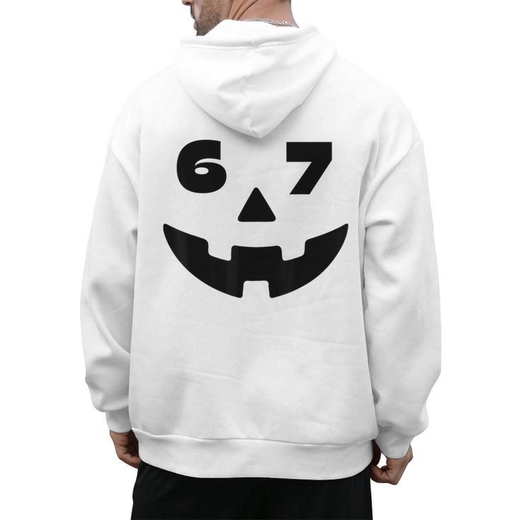 Six Seven Halloween Costume For Students Teachers 6 7 Men's Hoodie Back Print