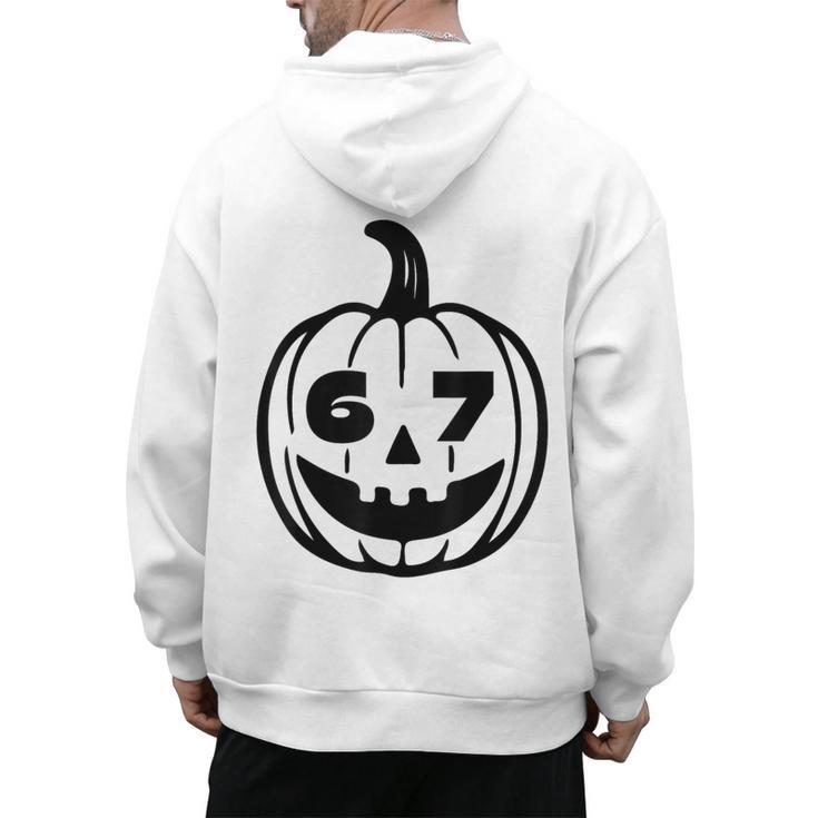 Six Seven Halloween Costume For Students Teachers Men's Hoodie Back Print