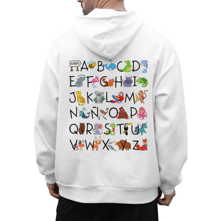 SPANISH ALPHABET MAESTRA SPANISH TEACHER Men's Hoodie Back Print