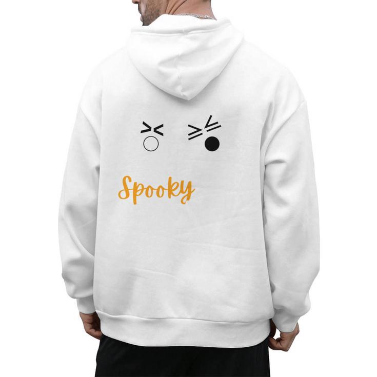 Spooky Inequalities Ghosts Halloween Math Teacher Men's Hoodie Back Print