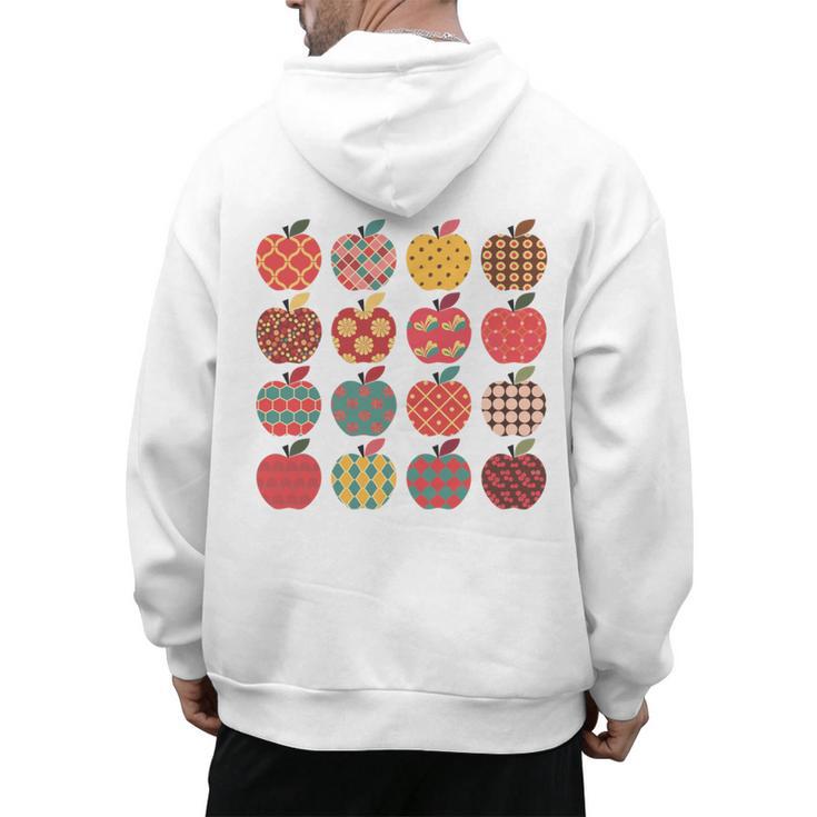 Teacher Apple Back To School Art For School Supplies Men's Hoodie Back Print