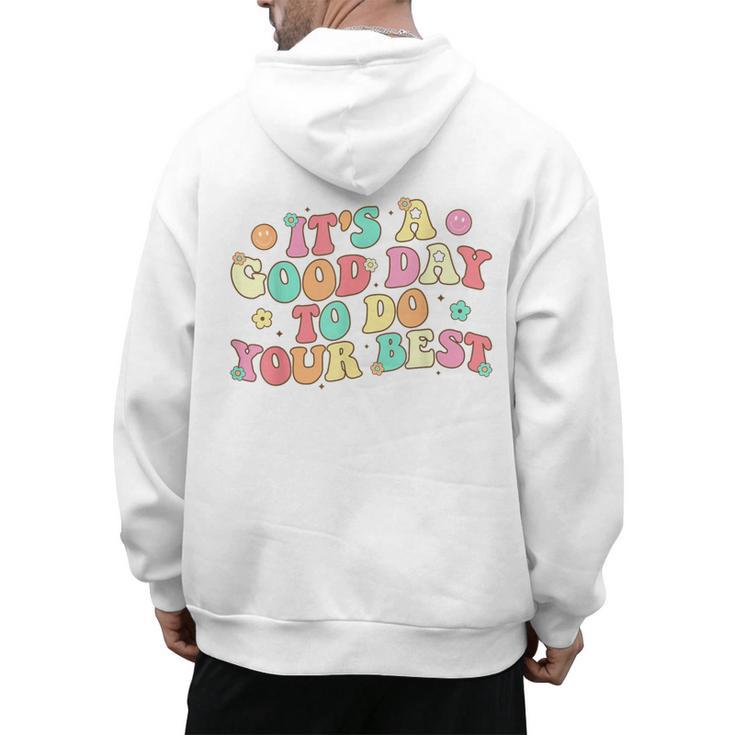 Teacher Testing Shirt It's A Good Day To Do Best Groovy Men's Hoodie Back Print