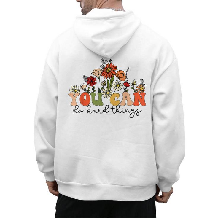 Test Day Teacher Shirt You Can Do Hard Things Women Kids Men's Hoodie Back Print