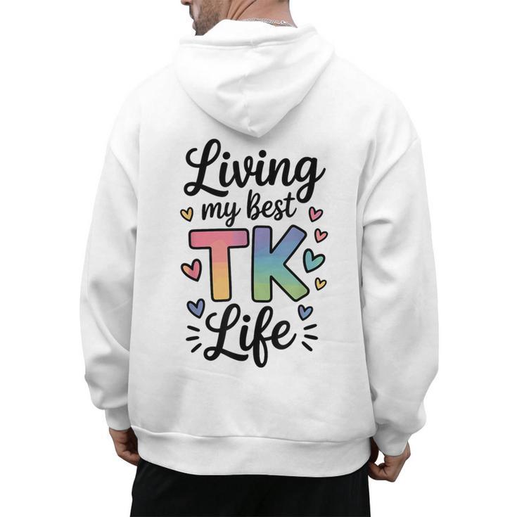 Transitional Kindergarten TK Teacher Men's Hoodie Back Print