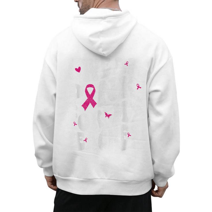 I Wear Pink For My Teacher Breast Cancer Awareness Support Men Women Men's Hoodie Back Print