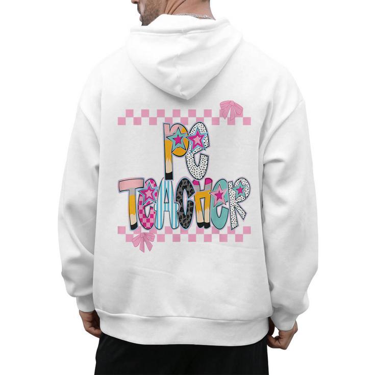 Women PE Teacher Back To School Physical Education Teacher Men's Hoodie Back Print
