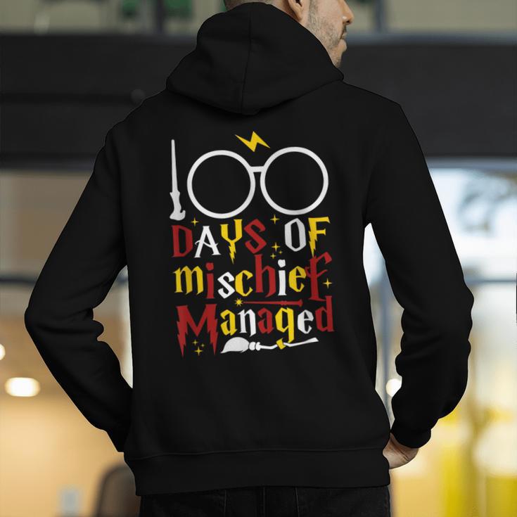 100 Days Of Mischief Managed Teacher Kid 100th Day Of School Men's Hoodie Back Print, funny gift 100 Days Of Mischief Managed Teacher Kid 100th Day Of School Men's Hoodie Back Print, funny gift