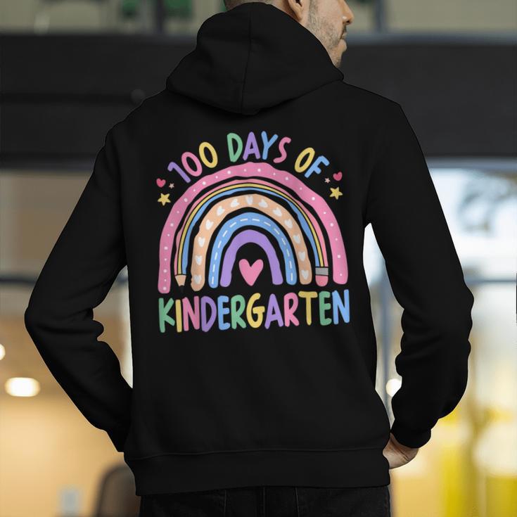 100th Day Of Kindergarten Teacher Kids 100 Days Smarter Men's Hoodie Back Print, funny gift