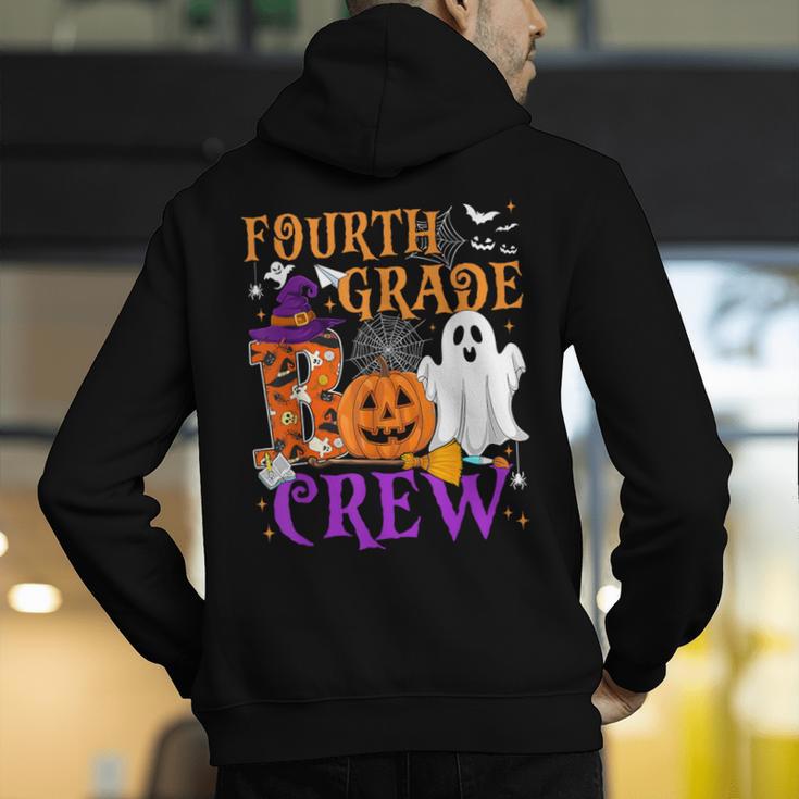 4th Grade Boo Crew Teacher Student Halloween Costume Men's Hoodie Back Print, 4th Grade Teacher Hoodies, funny gift