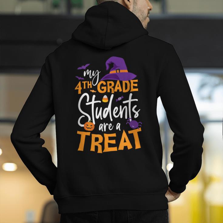 My 4th Grade Students Are a Treat Teacher Halloween Witch For Men Women Kids Men's Hoodie Back Print, 4th Grade Teacher Hoodies, funny gift My 4th Grade Students Are a Treat Teacher Halloween Witch For Men Women Kids Men's Hoodie Back Print, 4th Grade Teacher Hoodies, funny gift