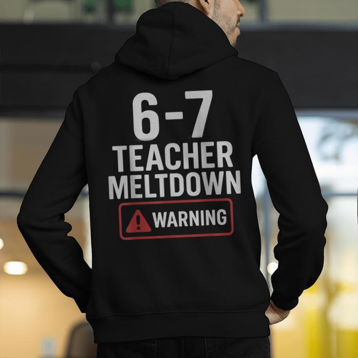 67 Don't Say 6-7 Again Teacher Shirt 67 Sarcastic Meme Men's Hoodie Back Print, funny gift