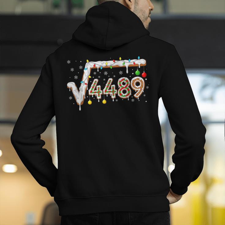 67 Meme Square Root 4489 Slang Math Teacher Christmas Men's Hoodie Back Print, funny gift