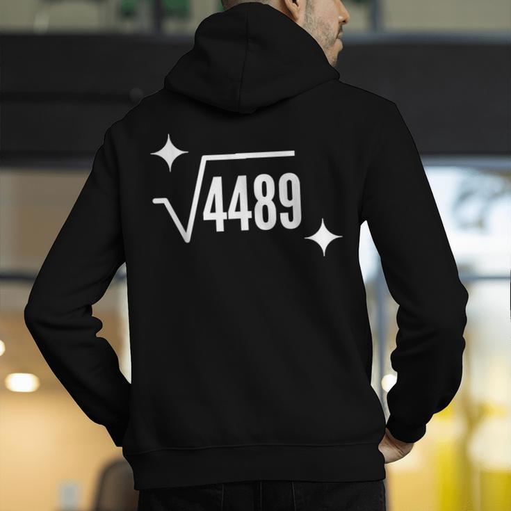 67 Meme Square Root 4489 Slang Math Teacher Men Women Men's Hoodie Back Print, funny gift
