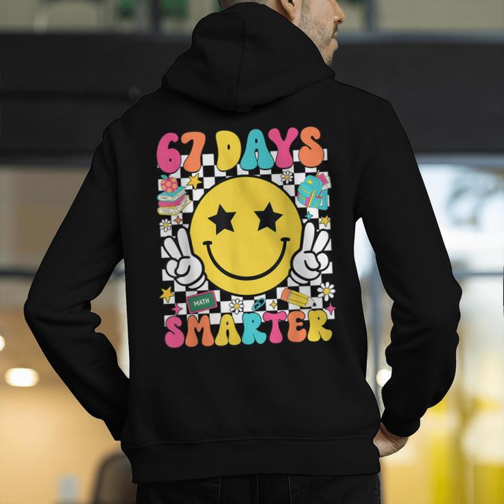 67th Day Of School Shirt 67 Days Smarter Teacher Boy Girls Men's Hoodie Back Print, funny gift