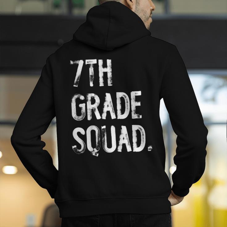 7th Grade Squad Back To School Student Teacher Men's Hoodie Back Print, funny gift