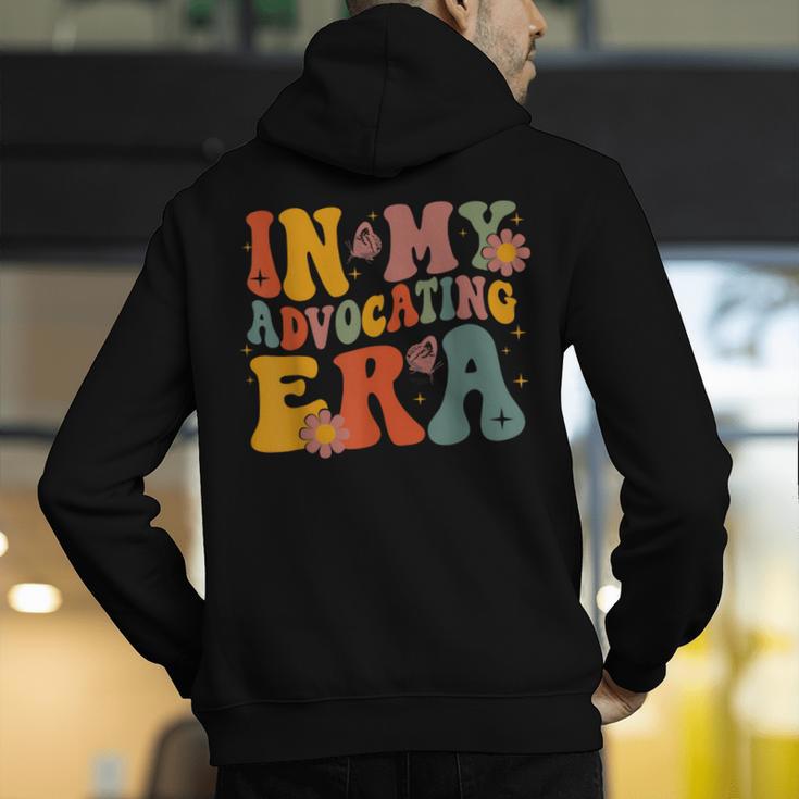In My Advocating Era Advocate Autism Awareness Sped Teacher Men Women Kids Men's Hoodie Back Print, funny gift