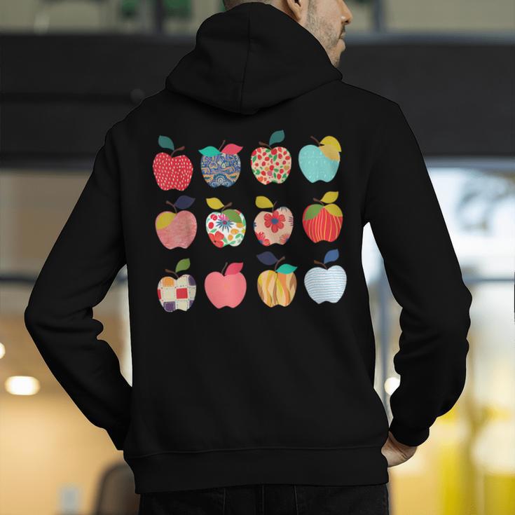 Art Apples Back To School For Teacher Student Men's Hoodie Back Print, funny gift Art Apples Back To School For Teacher Student Men's Hoodie Back Print, funny gift