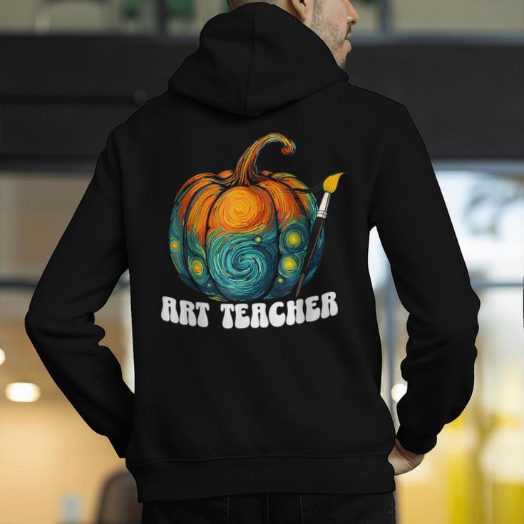 Art Teacher Pumpkin Halloween Night Men Women Men's Hoodie Back Print, funny gift Art Teacher Pumpkin Halloween Night Men Women Men's Hoodie Back Print, funny gift