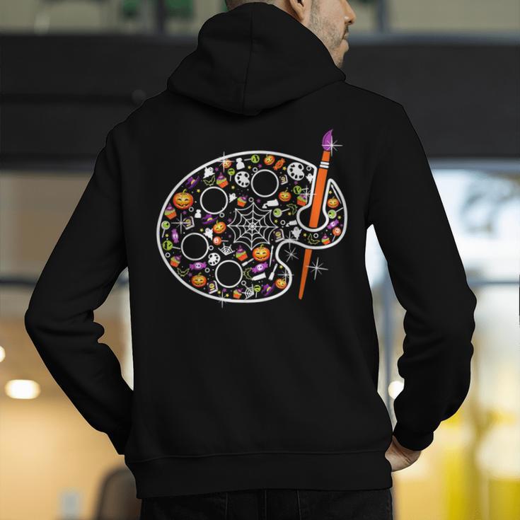 Art Teacher Pumpkin Scary Halloween Costume Men Women Men's Hoodie Back Print, funny gift Art Teacher Pumpkin Scary Halloween Costume Men Women Men's Hoodie Back Print, funny gift