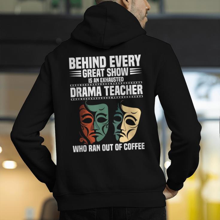 Theatre Teacher Drama Lover Theatre Mask Drama Teacher Men's Hoodie Back Print, funny gift Theatre Teacher Drama Lover Theatre Mask Drama Teacher Men's Hoodie Back Print, funny gift